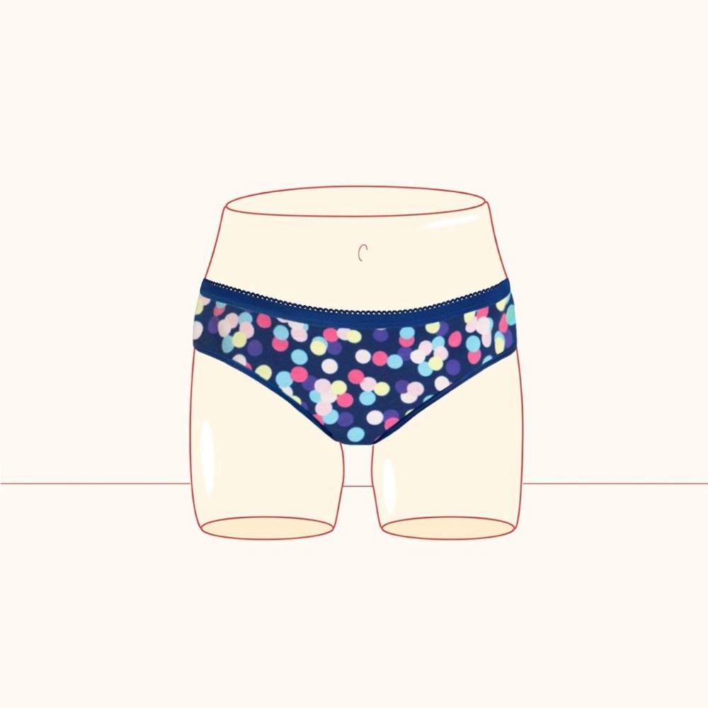 Thinx BTWN Teen Period Underwear - Bikini Panties, Confetti - Picture 5 of 7